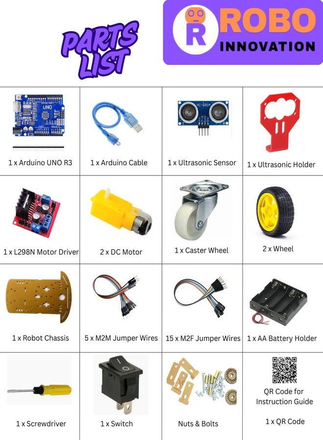 ROBOINNOVATION || 2WD || (2-in-ONE Robotics DIY KIT || Obstacle AVOIDING || Human Following Robot with Online) - Image 4